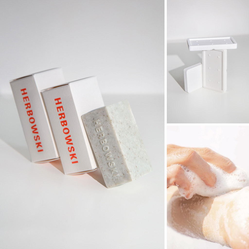 Soap Bar + Diatomite Soap Dish Set 